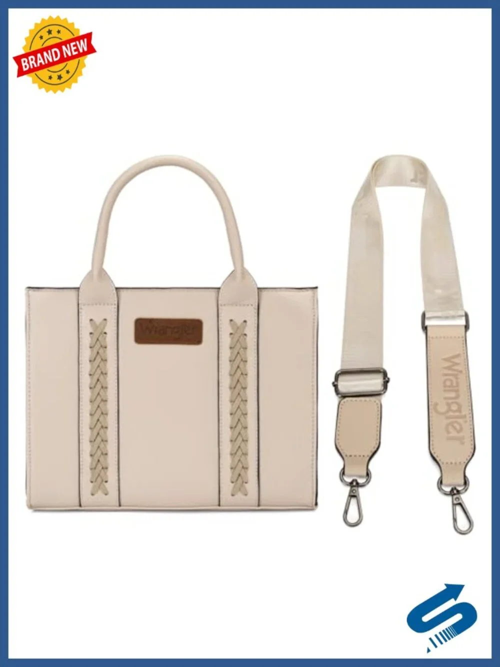 Wrangler Tote Bag Faux Leather Satchel Handbag With Strap